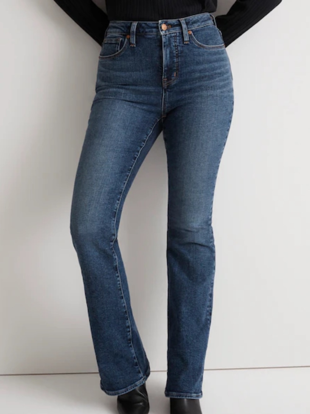 Madewell Curvy Skinny Flare Jeans 32 Alvord Wash High Rise Stretch Denim NN499